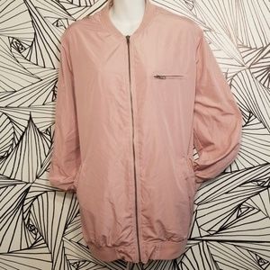 Millennial pink bomber jacket